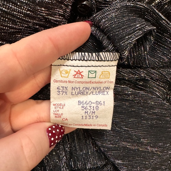 DYNAMITE Vintage Sparkly Blouse - Picture 5 of 5